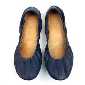 Tieks California Navy leather ballet flats comfort size 8